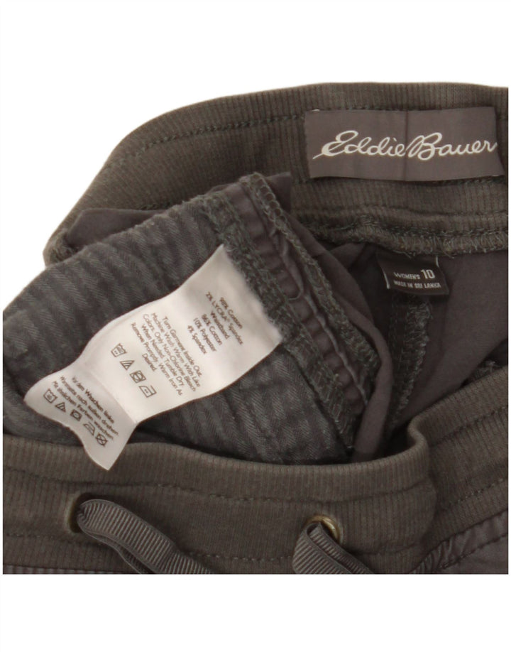 Shorts feminino Eddie Bauer US 10 grande W32 algodão cinza