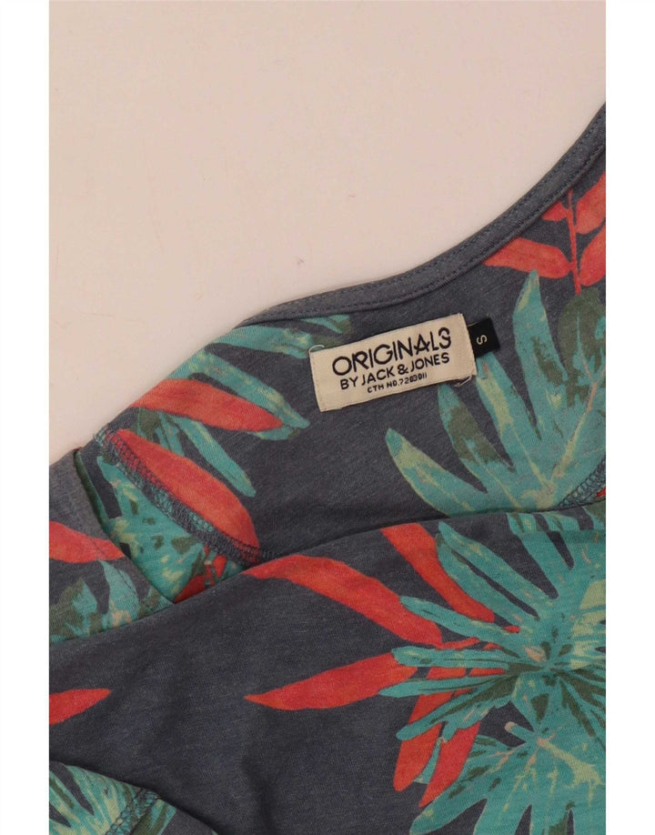 Colete masculino Jack & Jones Top pequeno azul marinho floral