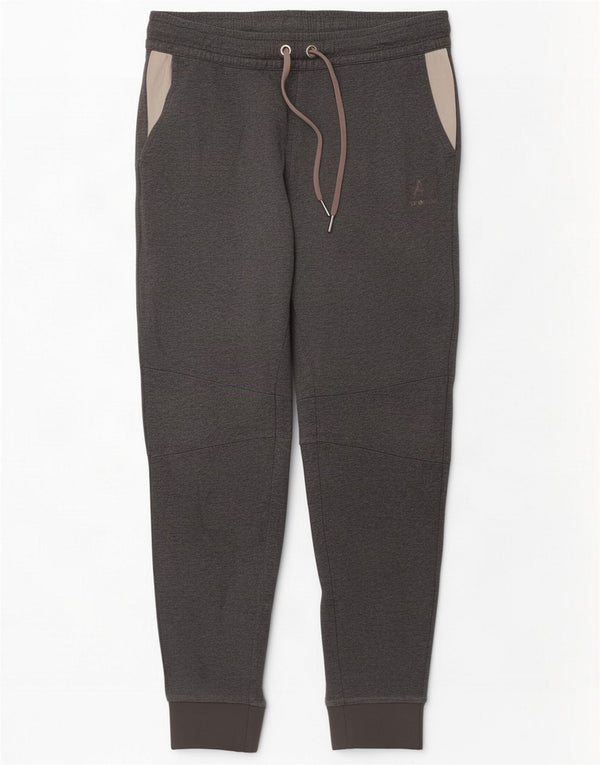 Emporio Armani Calça de treino masculina Joggers cinza médio Colourblock