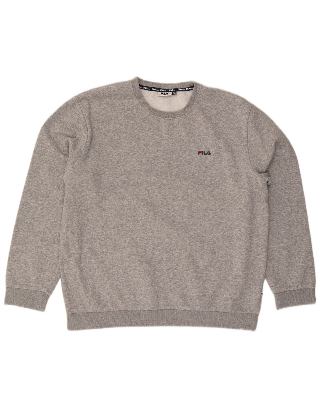 Fila moletom masculino jumper 2XL algodão manchado cinza