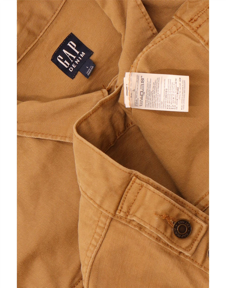 Jaqueta jeans masculina Gap Reino Unido 40 grande algodão marrom