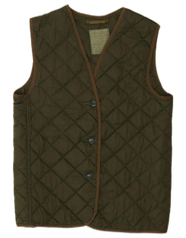 Colete acolchoado oversized feminino vintage US 1 XS cáqui