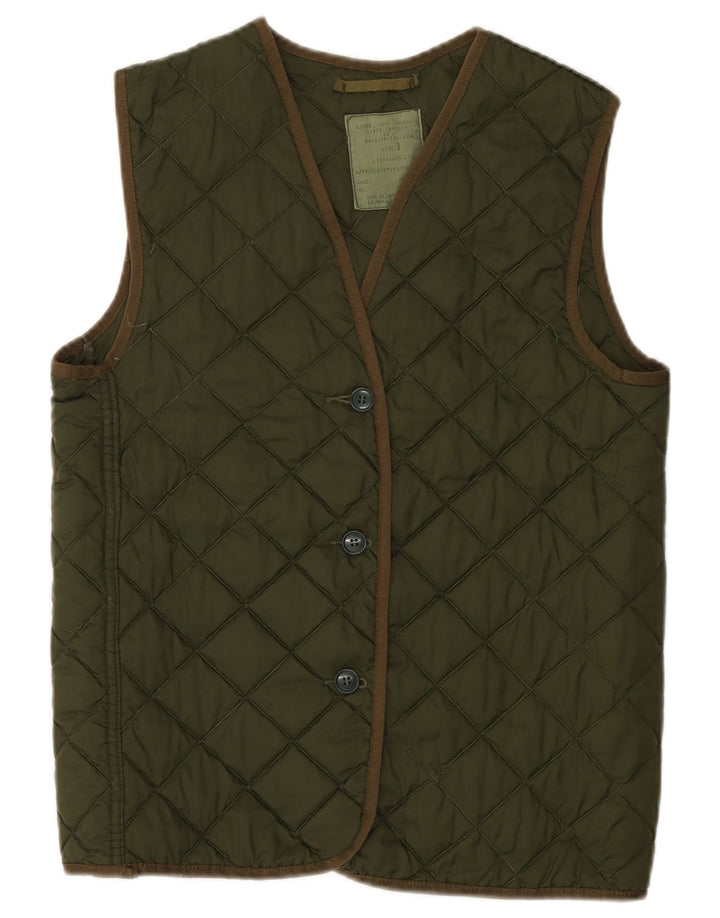 Colete acolchoado oversized feminino vintage US 1 XS cáqui