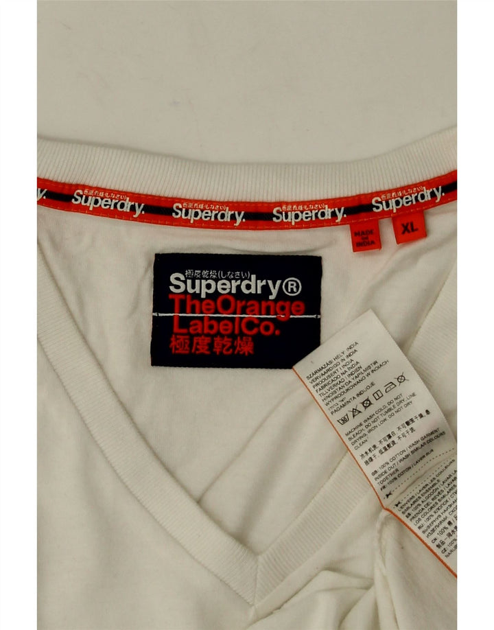 Camiseta masculina Superdry Top XL algodão branco