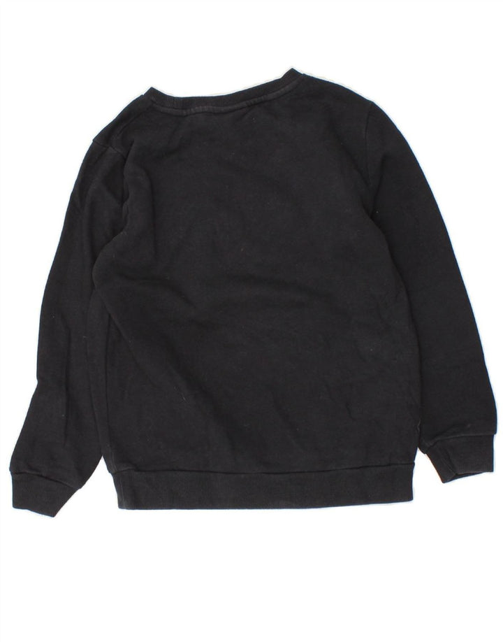ELLESSE Girls Graphic Sweatshirt Jumper 10-11 Years Black Cotton Vintage Ellesse and Second-Hand Ellesse from Messina Hembry 