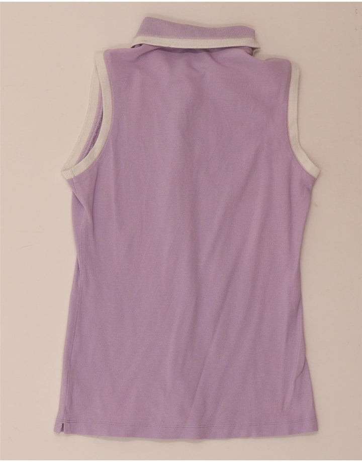 Camisa polo feminina sem mangas CALVIN KLEIN Reino Unido 4 XS algodão roxo