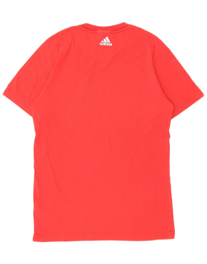Adidas Mens Graphic T-Shirt Top Pequeno Algodão Vermelho