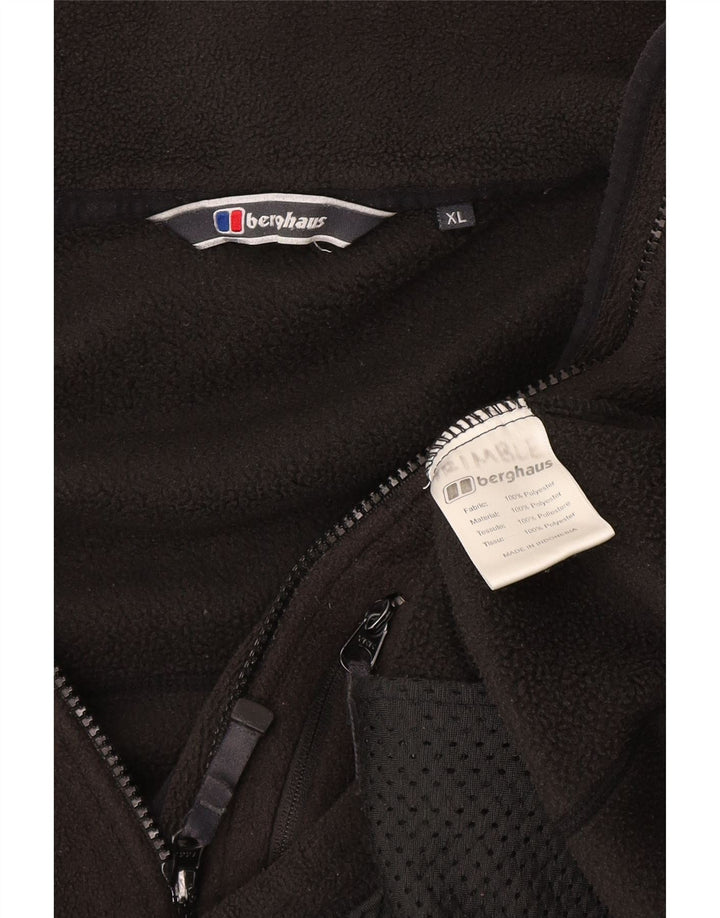 Jaqueta de lã grande Berghaus feminina UK 18 XL poliéster preto