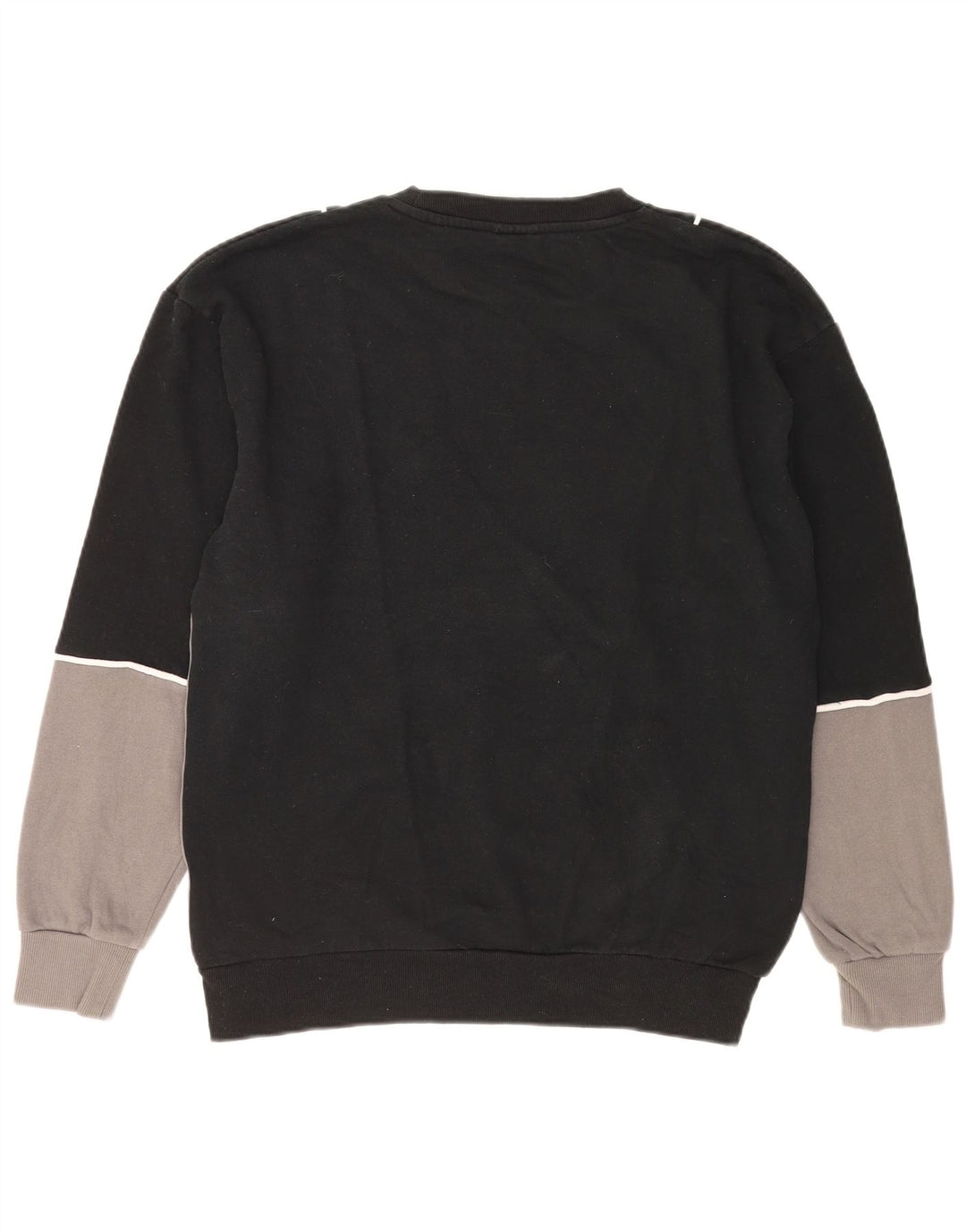 Fila moletom gráfico masculino jumper médio preto colorblock algodão