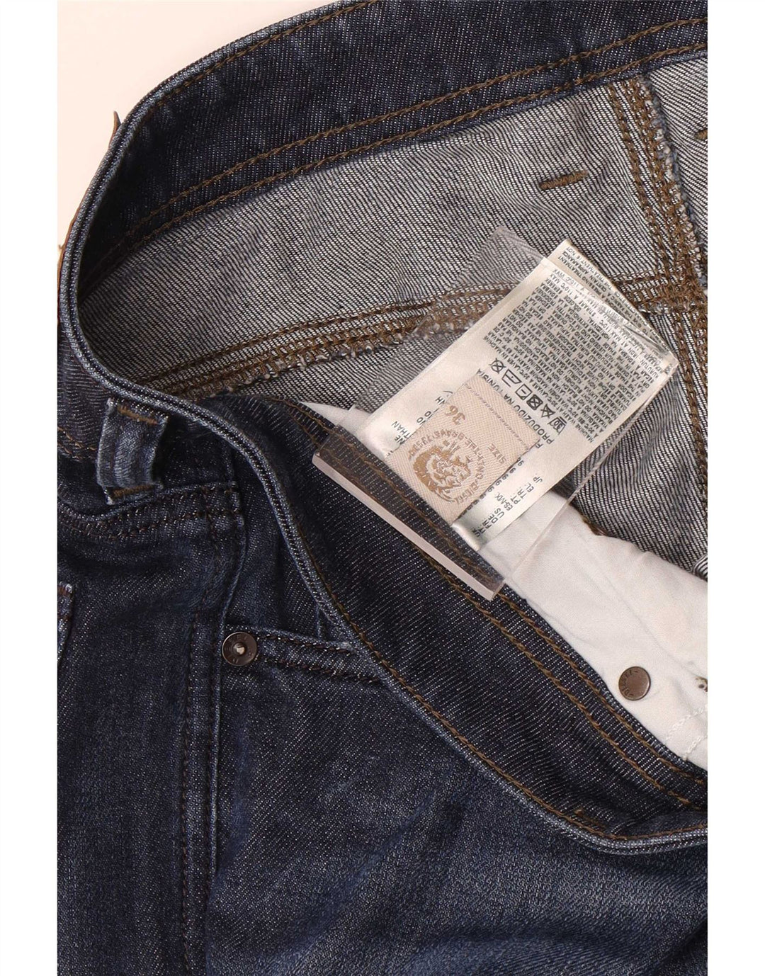 Jeans retos masculinos Diesel W36 L32 algodão azul