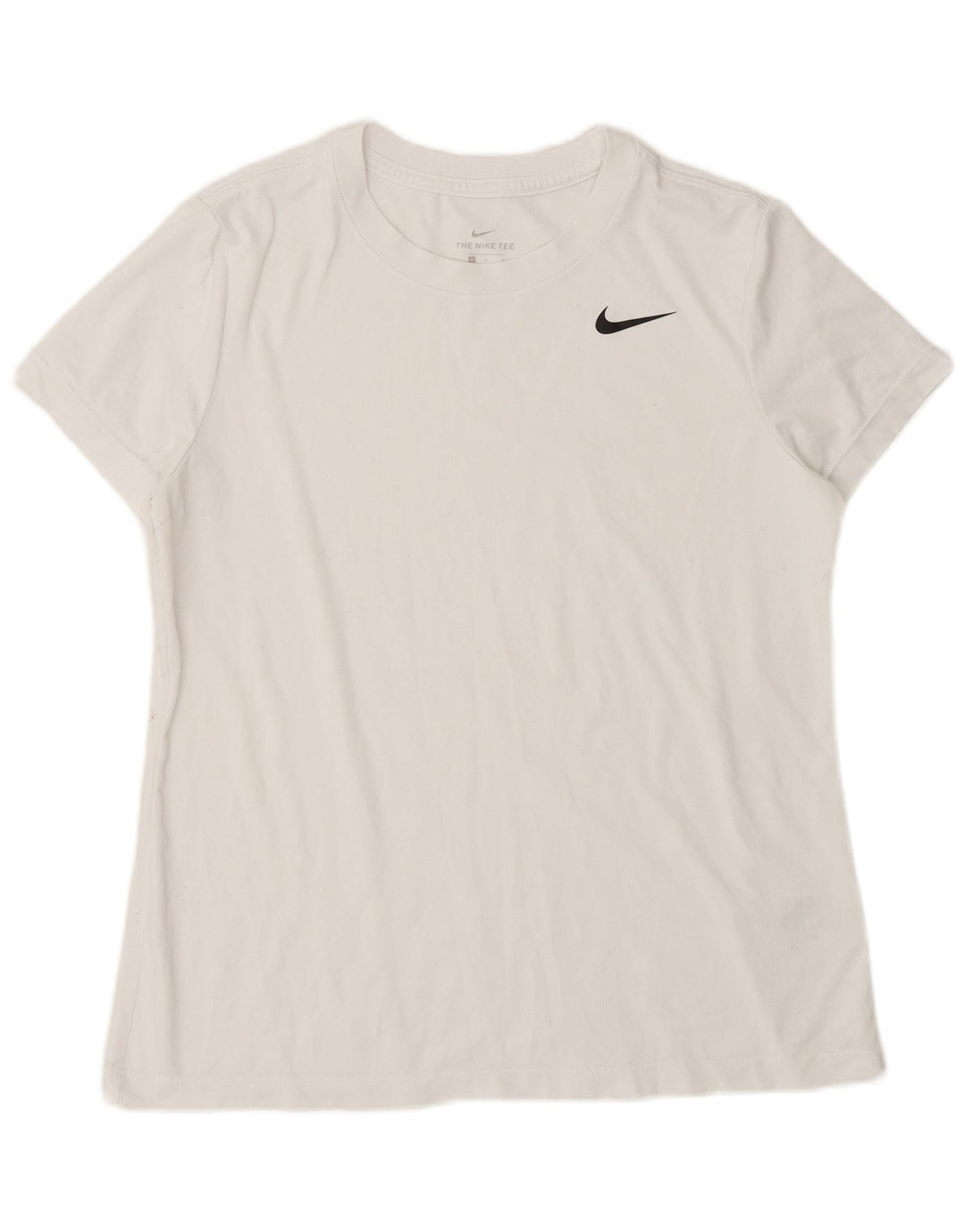 Camiseta feminina NIKE Dri Fit UK 14 médio branco poliéster
