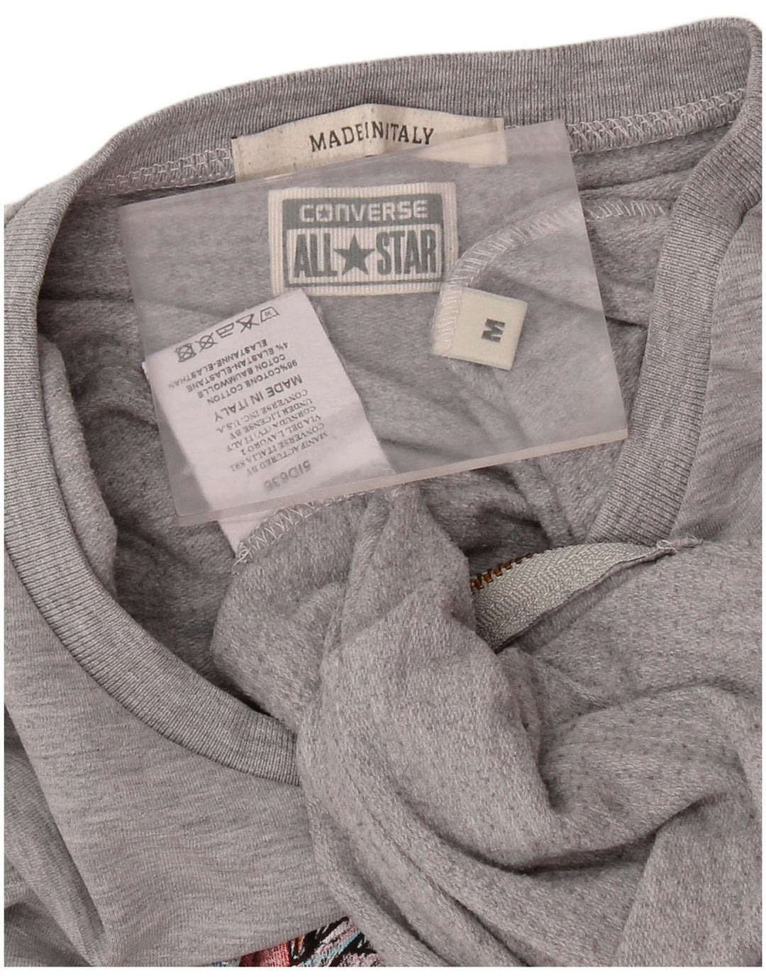Suéter gráfico feminino CONVERSE UK 14 algodão cinza médio