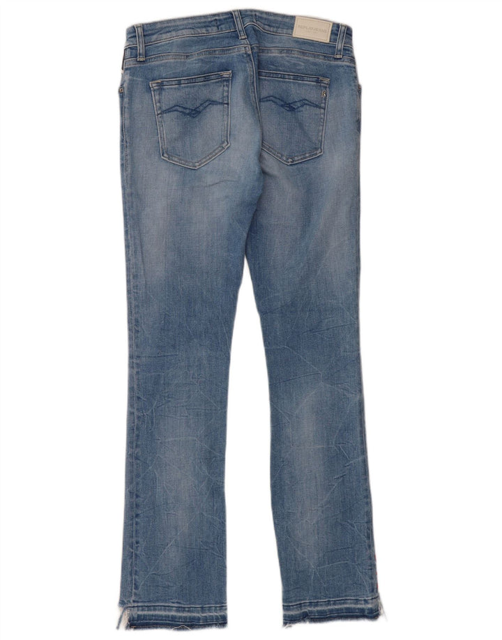 Jeans slim feminino REPLAY W28 L28 algodão azul