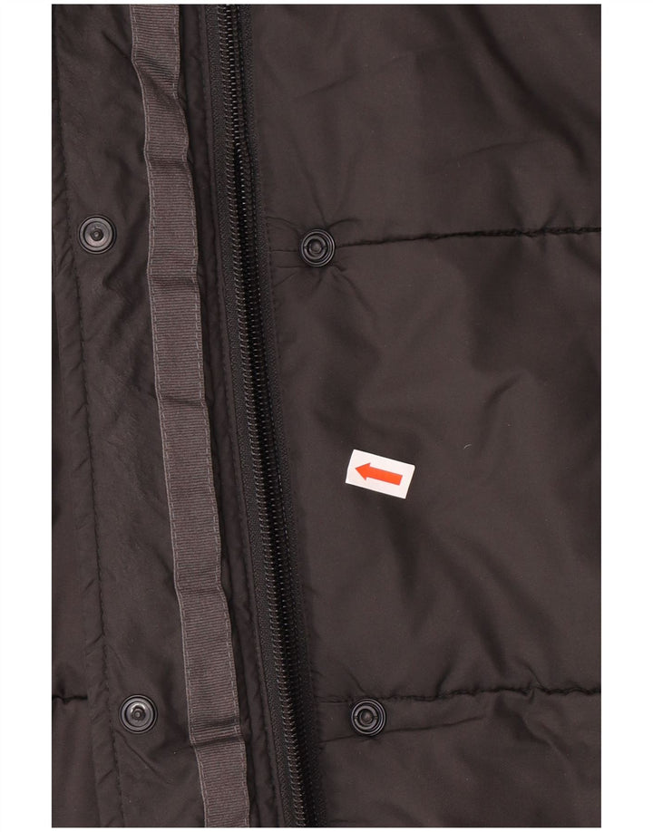 Casaco acolchoado com capuz feminino Jack Wolfskin UK 18 XL cinza poliéster