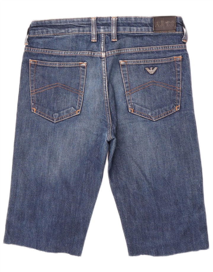 Shorts jeans Armani Junior para meninos 15-16 anos W29 azul algodão