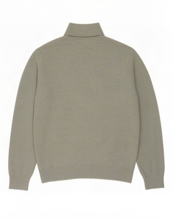 Suéter feminino Marks & Spencer com gola redonda Reino Unido 14 verde médio