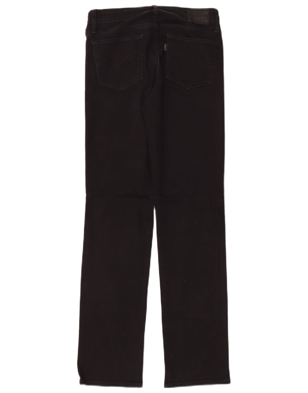 Calça jeans feminina Levi's 714 Straight W27 L30 algodão preto