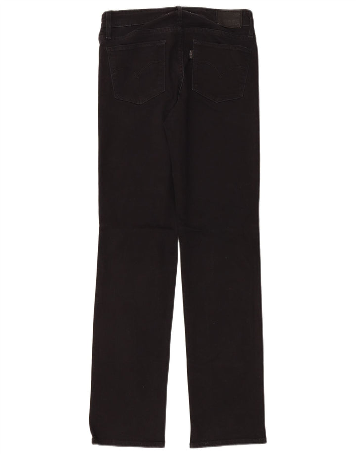 Calça jeans feminina Levi's 714 Straight W27 L30 algodão preto