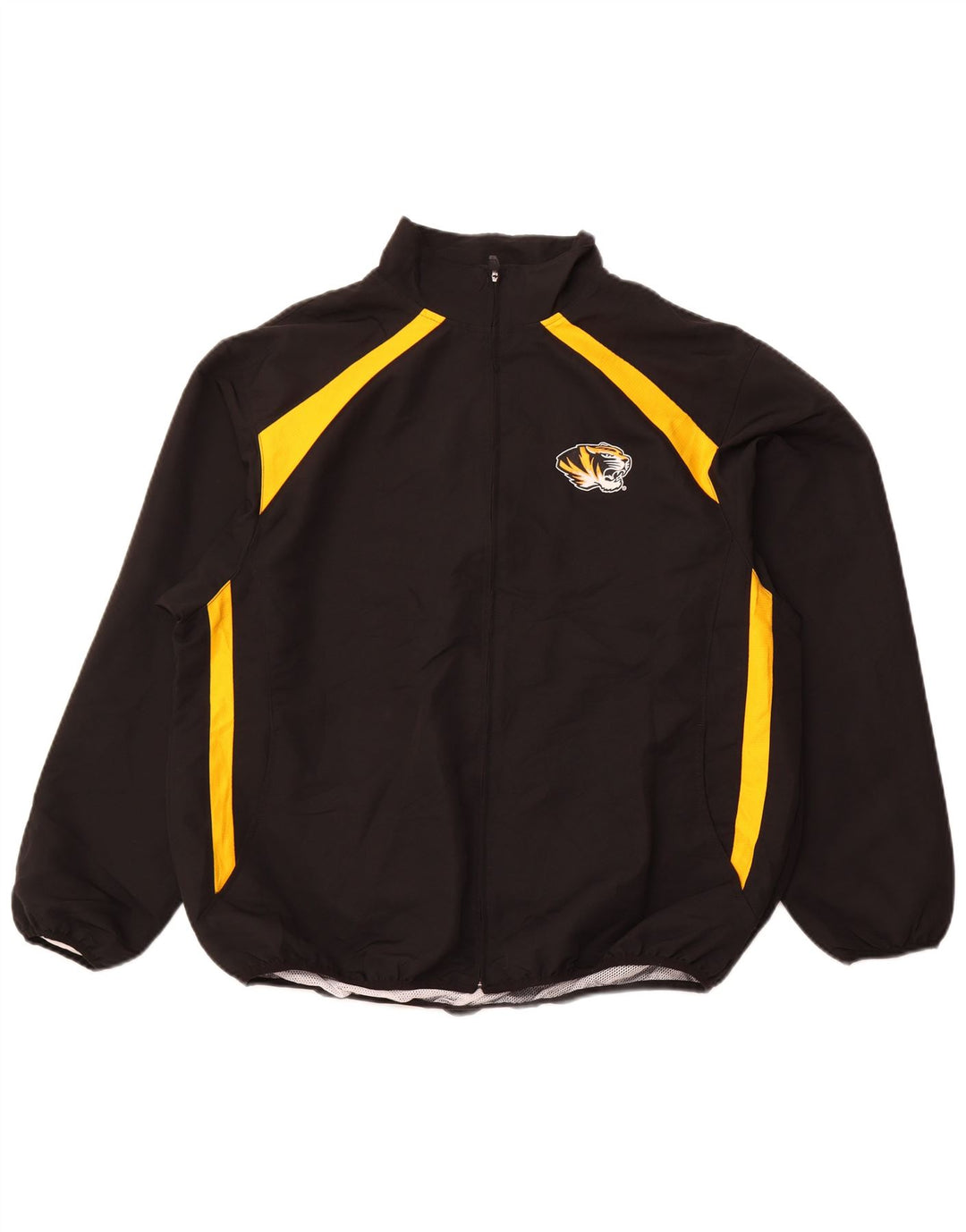 Revestimento superior do fato de treino masculino Russell Athletic poliéster preto grande Reino Unido 40