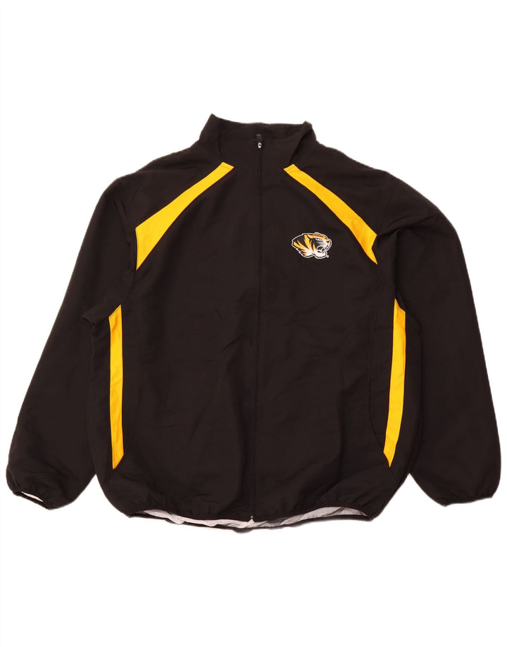 Revestimento superior do fato de treino masculino Russell Athletic poliéster preto grande Reino Unido 40