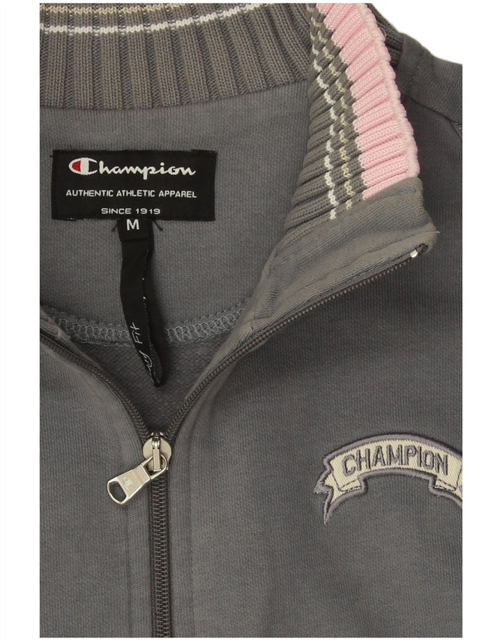 Jaqueta feminina Champion UK 14 cinza médio colorblock algodão