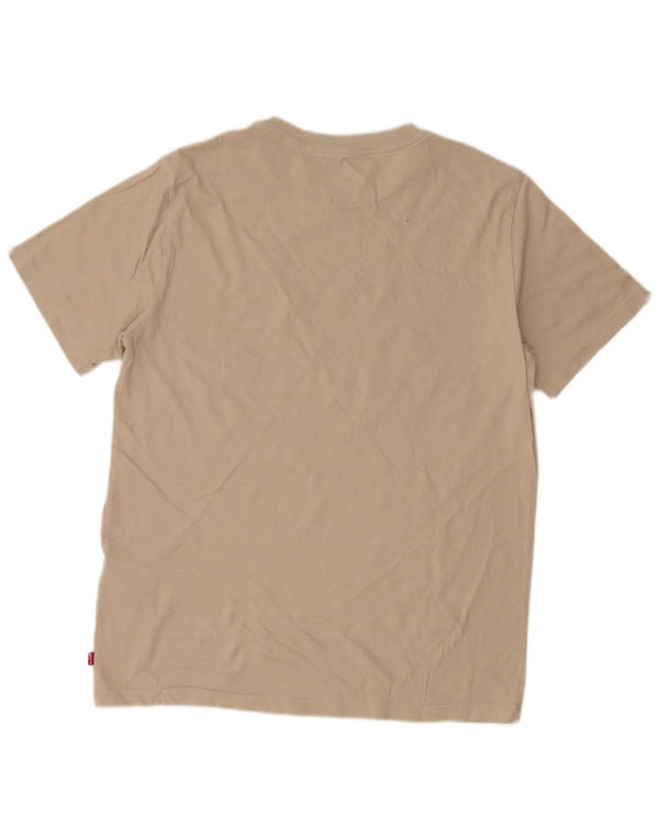 Camiseta masculina Levi's Standard Fit gráfica de algodão bege médio