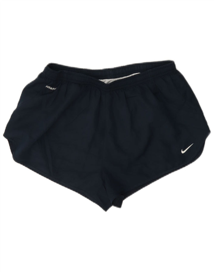 Shorts esportivos femininos Nike UK 12 médio azul marinho poliéster