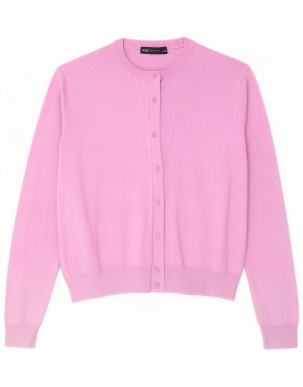 Suéter feminino cropped Marks & Spencer UK 18 XL Viscose rosa