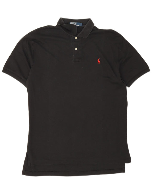 Camisa polo masculina Polo Ralph Lauren grande algodão preto