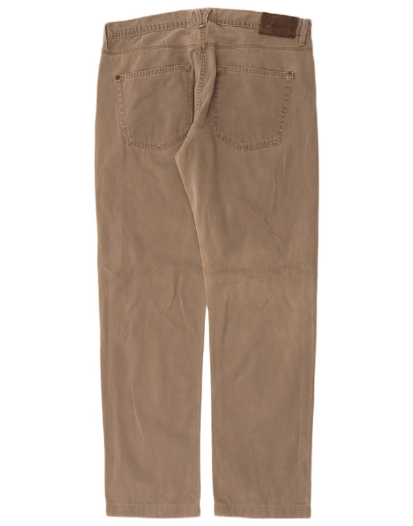 Calça masculina reta casual Massimo Dutti EU 46 XL W36 L32 algodão cinza