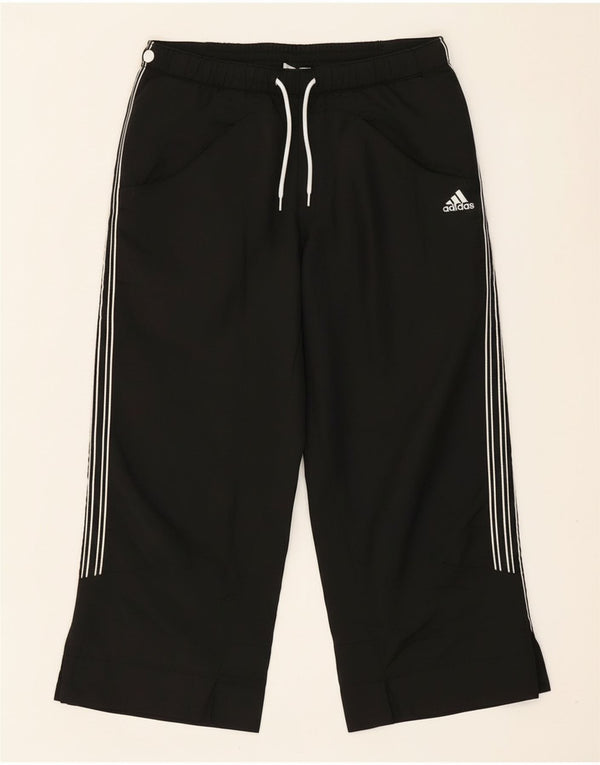 Adidas Womens Clima Proof Capri Calças de treino UK 10 Small Black