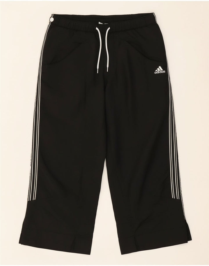 Adidas Womens Clima Proof Capri Calças de treino UK 10 Small Black