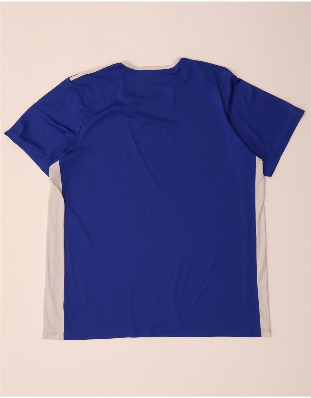 Adidas Masculino Climalite Camiseta Top 2XL Azul Colorblock Poliéster