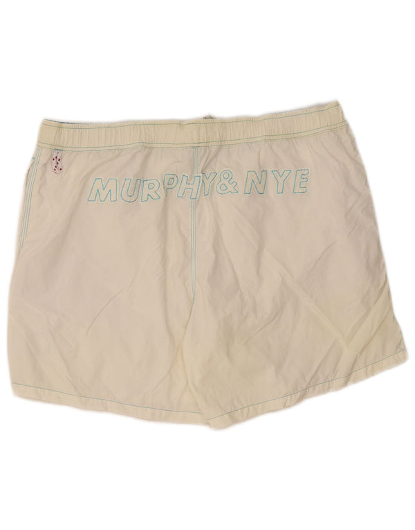 Murphy & Nye Shorts de natação masculino gráfico XL poliamida branca