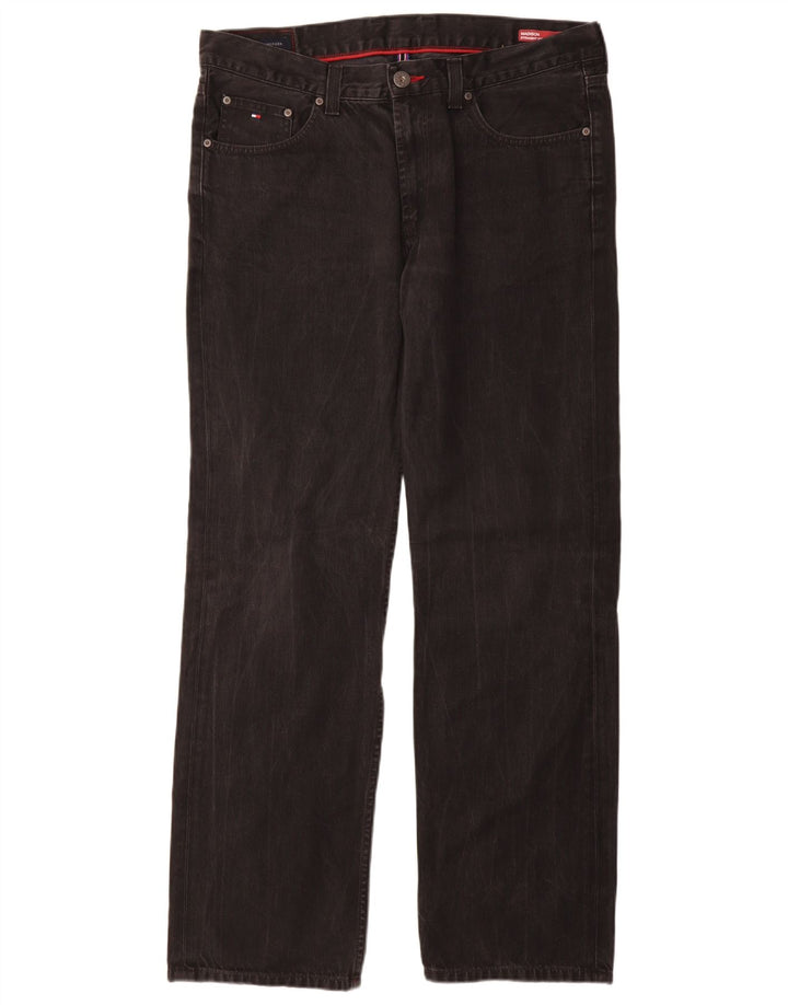 Tommy Hilfiger Masculino Madison Straight Jeans W36 L34 Algodão Preto