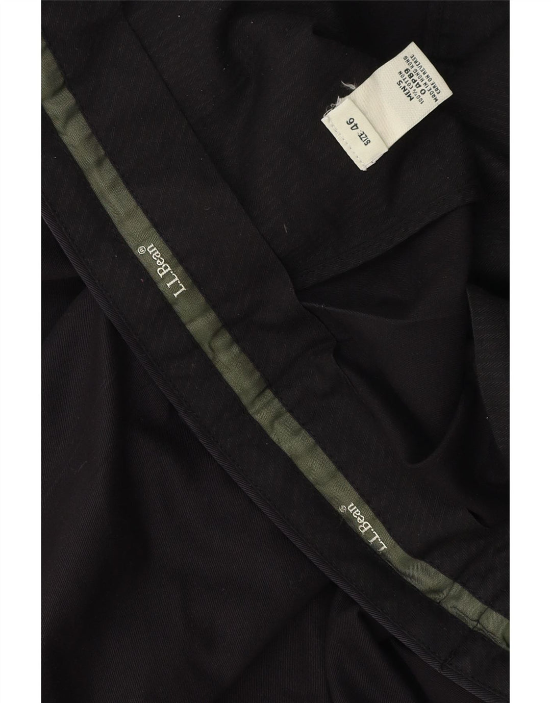 Calça chino masculina L.L.BEAN W46 L29 algodão azul marinho