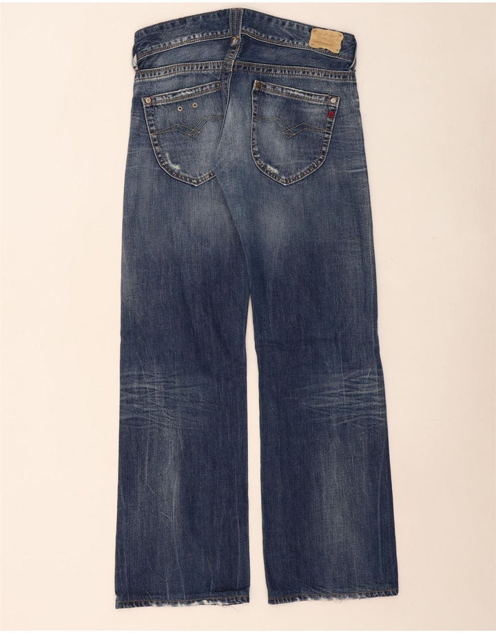 Calça jeans feminina REPLAY com perna larga W32 L31 azul