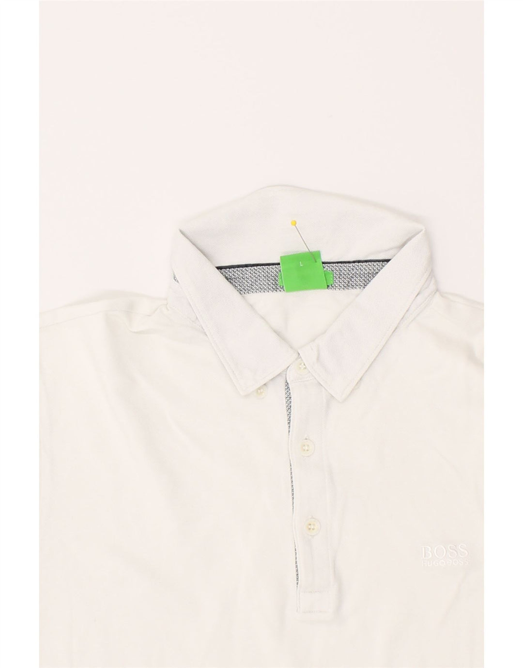 Camisa polo masculina de ajuste regular HUGO BOSS grande branca