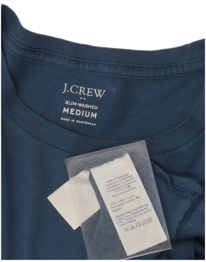 J. CREW Camiseta masculina Slim Fit Top de algodão azul médio