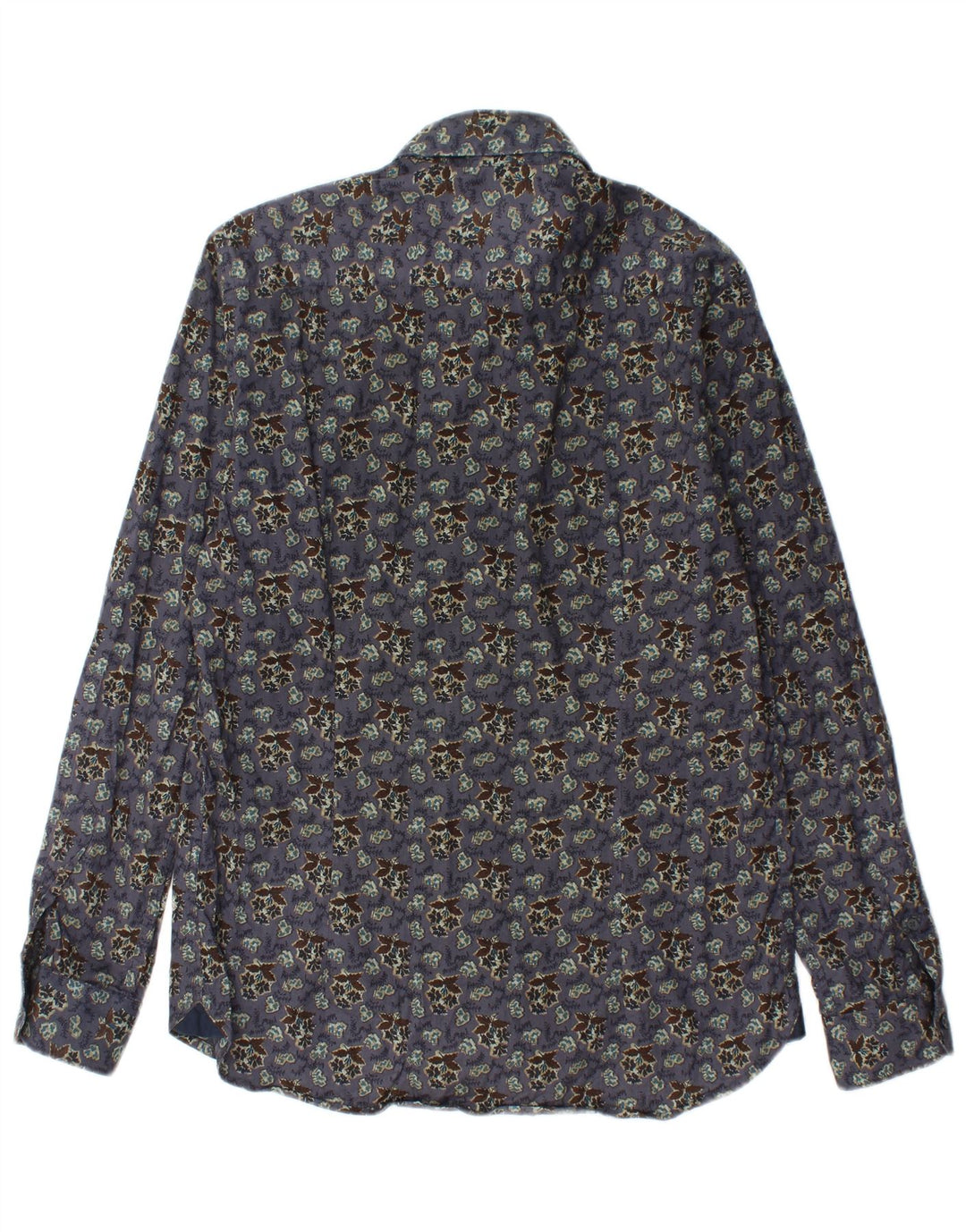 Camisa masculina CARRERA de algodão floral roxo médio
