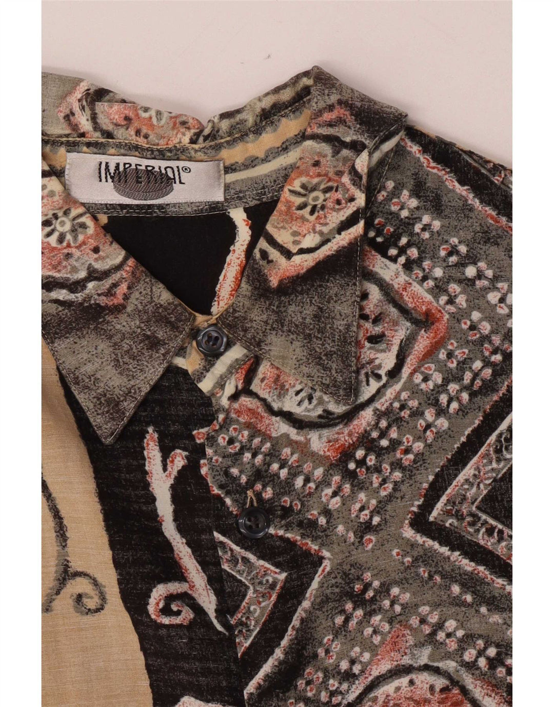 Camisa Imperial Masculina Manga Curta Média Patchwork Preta