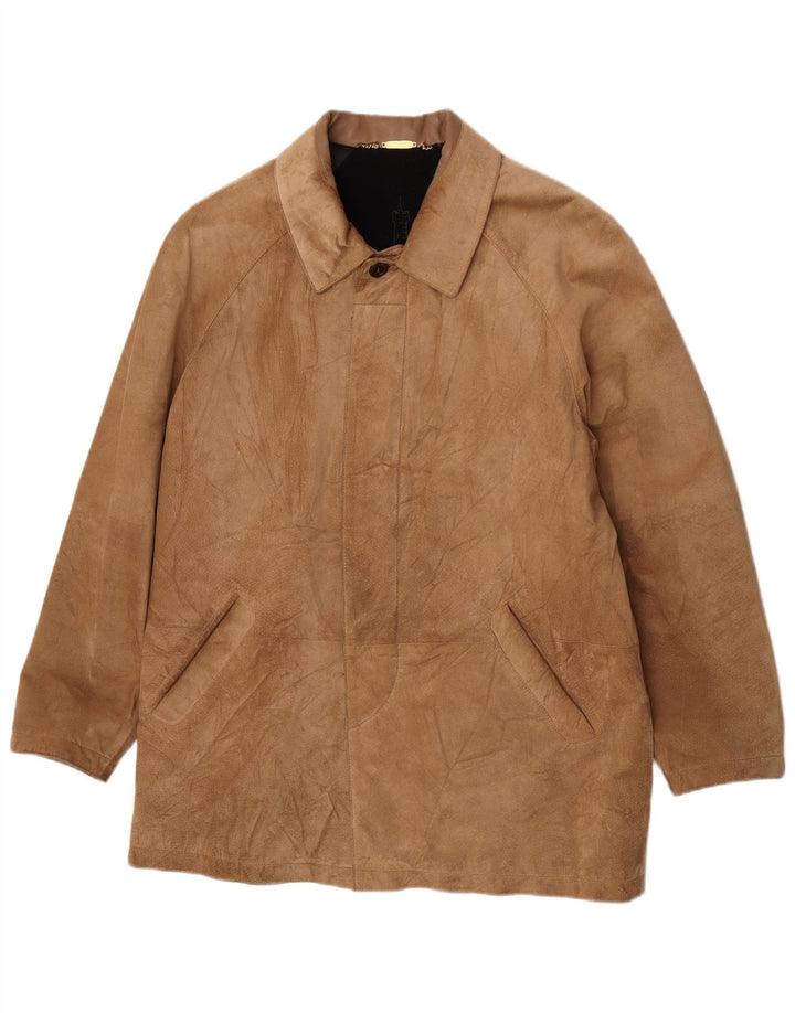 Jaqueta corta-vento masculina Torras em camurça IT 50 grande marrom