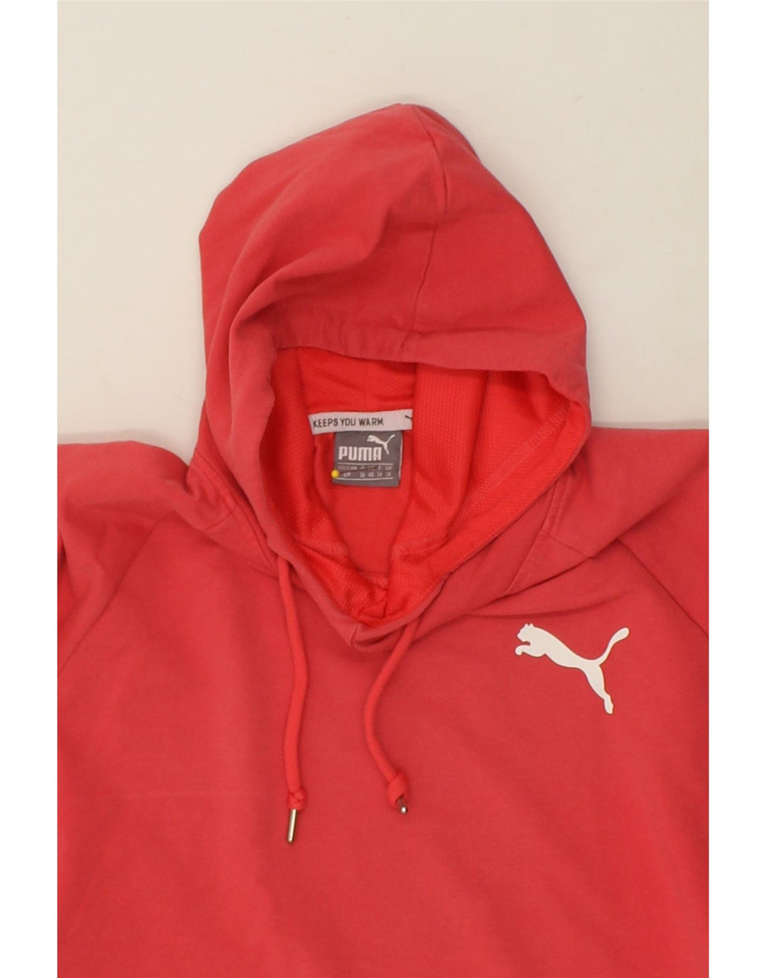 PUMA Womens Hoodie Jumper UK 10 Small Red | Vintage Puma | Thrift | Second-Hand Puma | Used Clothing | Messina Hembry 
