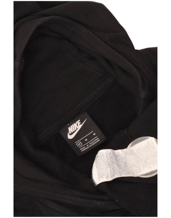 NIKE Mens Hoodie Jumper Médio Algodão Preto