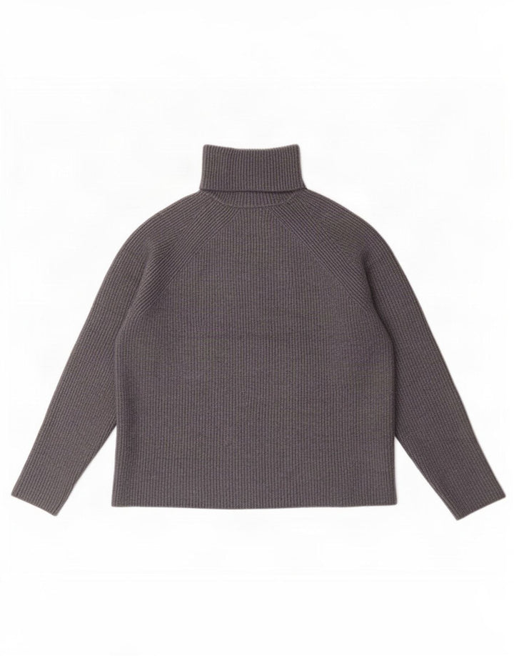 Suéter feminino Marks & Spencer com gola redonda e gola redonda Reino Unido 12 cinza médio