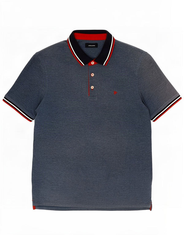 Camisa polo masculina Jack & Jones XL azul marinho algodão