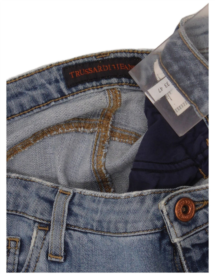 Jeans skinny feminino TRUSSARDI IT 47 grande W33 L32 azul