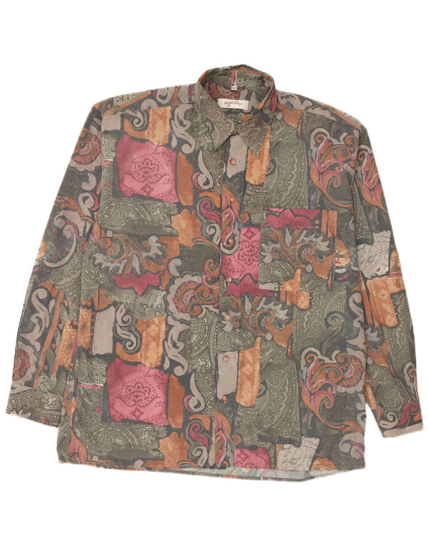 Camisa masculina Angelo Litrico tamanho 41/42 16/16 1/2 grande paisley multicolorido