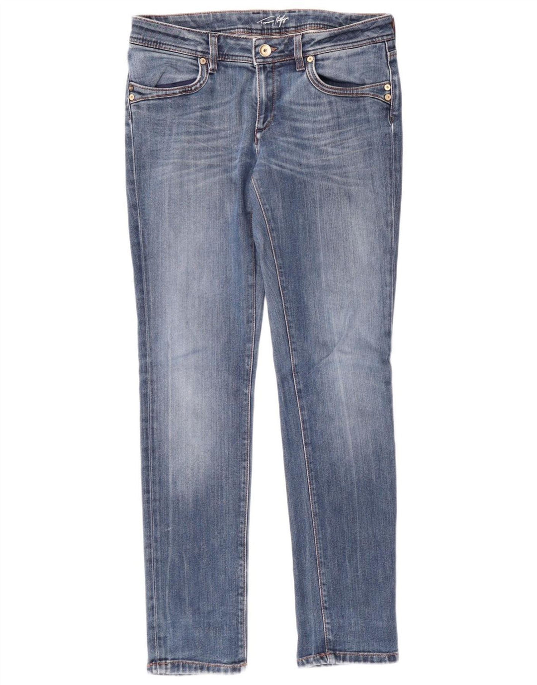 Jeans slim feminino TOMMY HILFIGER W30 L32 algodão azul