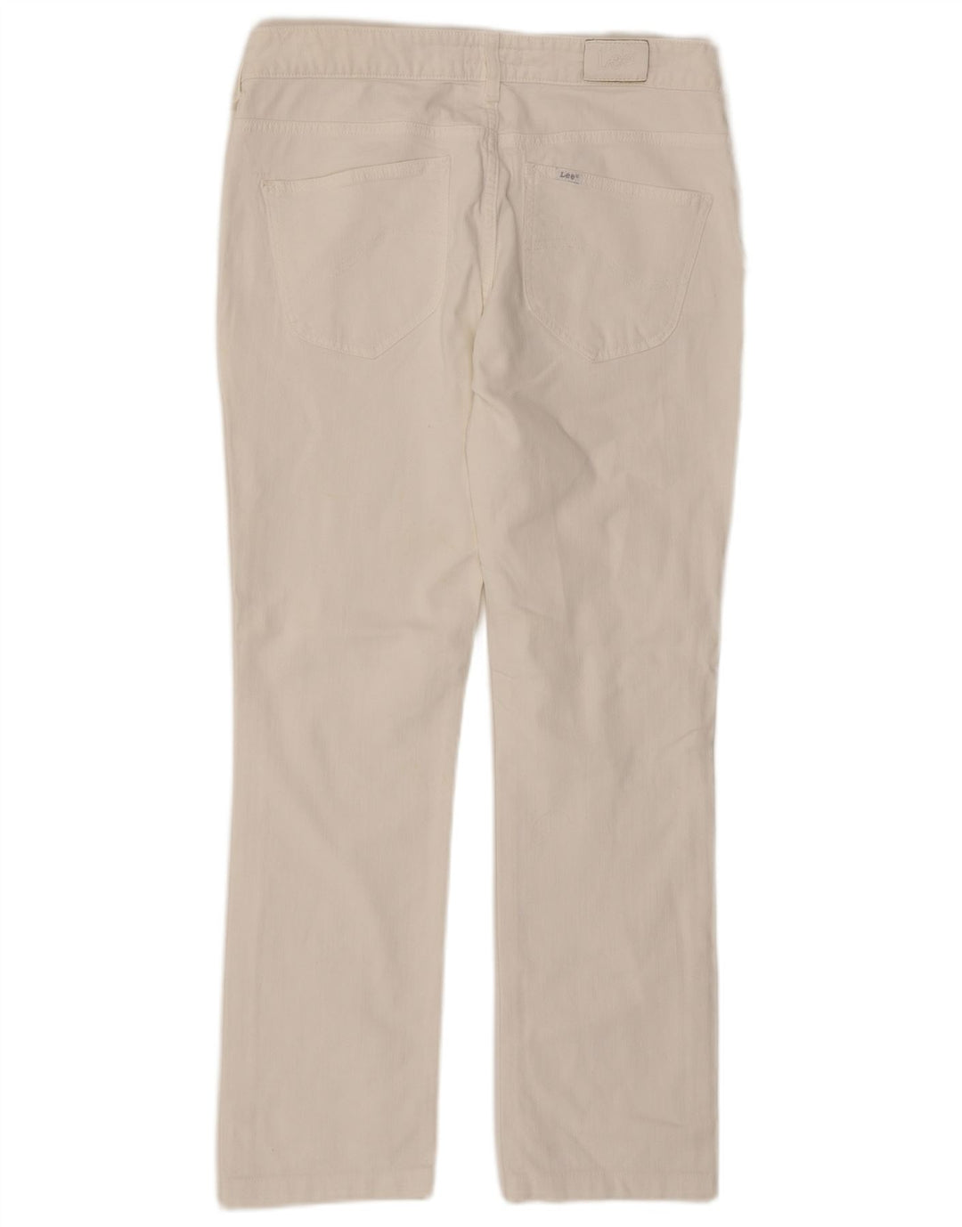 Lee Womens Norma Straight Jeans W31 L29 Algodão Branco